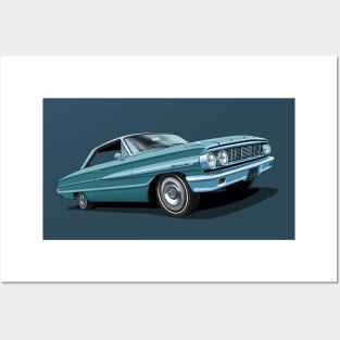 1964 Ford Galaxie 500 in dynasty green Posters and Art